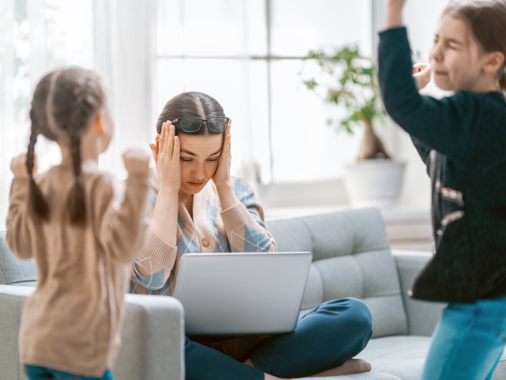 Stressed mum