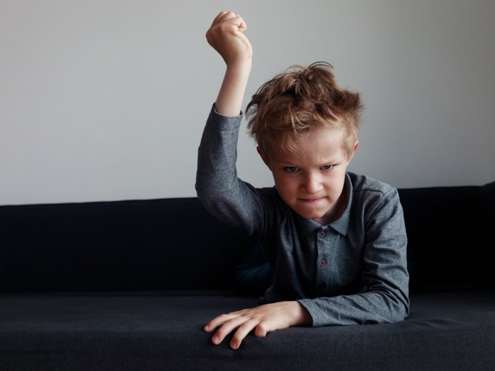 Kid throwing tantrum