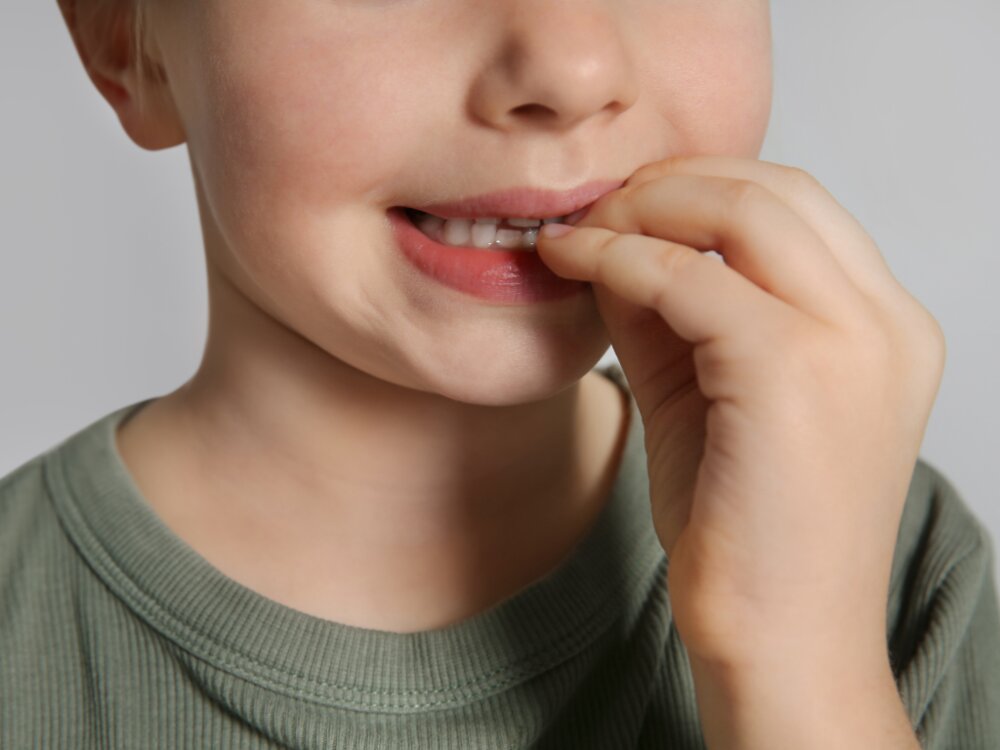 Biting nails