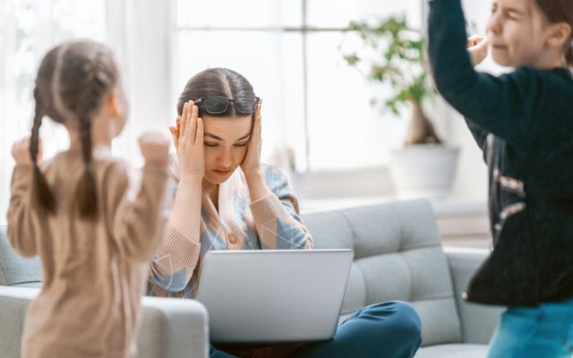 Stressed mum