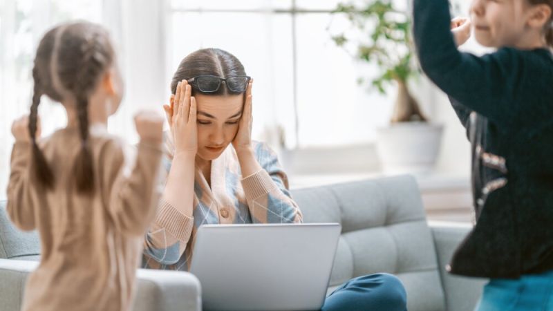 Stressed mum